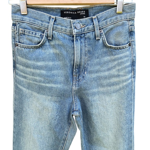 NWT Veronica Beard Dylan Straight Leg Step Hem Jeans in Sunset Pier Size 24 - Picture 5 of 15